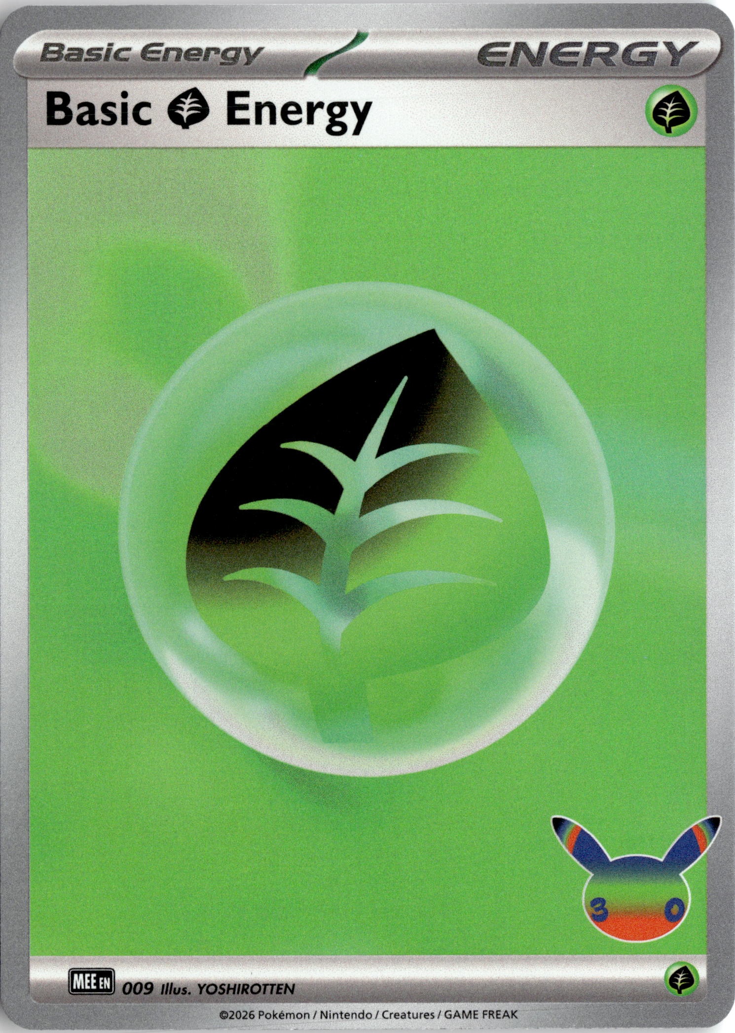 2026 Pokemon 30C En Basic Grass Energy graded slab