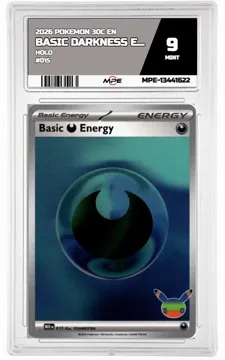 2026 POKEMON 30C EN HOLO #015 BASIC DARKNESS ENERGY MPE 9 MINT — graded card up for auction