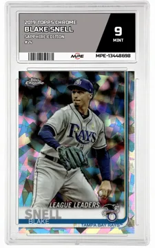 2019 TOPPS CHROME SAPPHIRE EDITION #24 BLAKE SNELL MPE 9 MINT — graded card up for auction