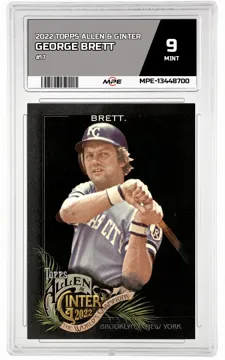2022 TOPPS ALLEN & GINTER #17 GEORGE BRETT MPE 9 MINT — graded card up for auction