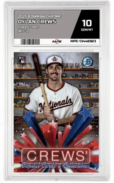 2025 BOWMAN CHROME HOBBY STARS #HS-12 DYLAN CREWS MPE 10 GEM/MT — graded card up for auction