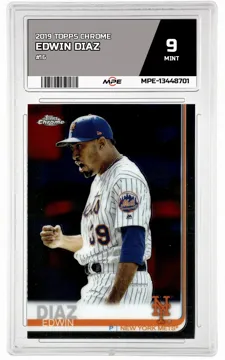 2019 TOPPS CHROME #16 EDWIN DIAZ MPE 9 MINT — graded card up for auction