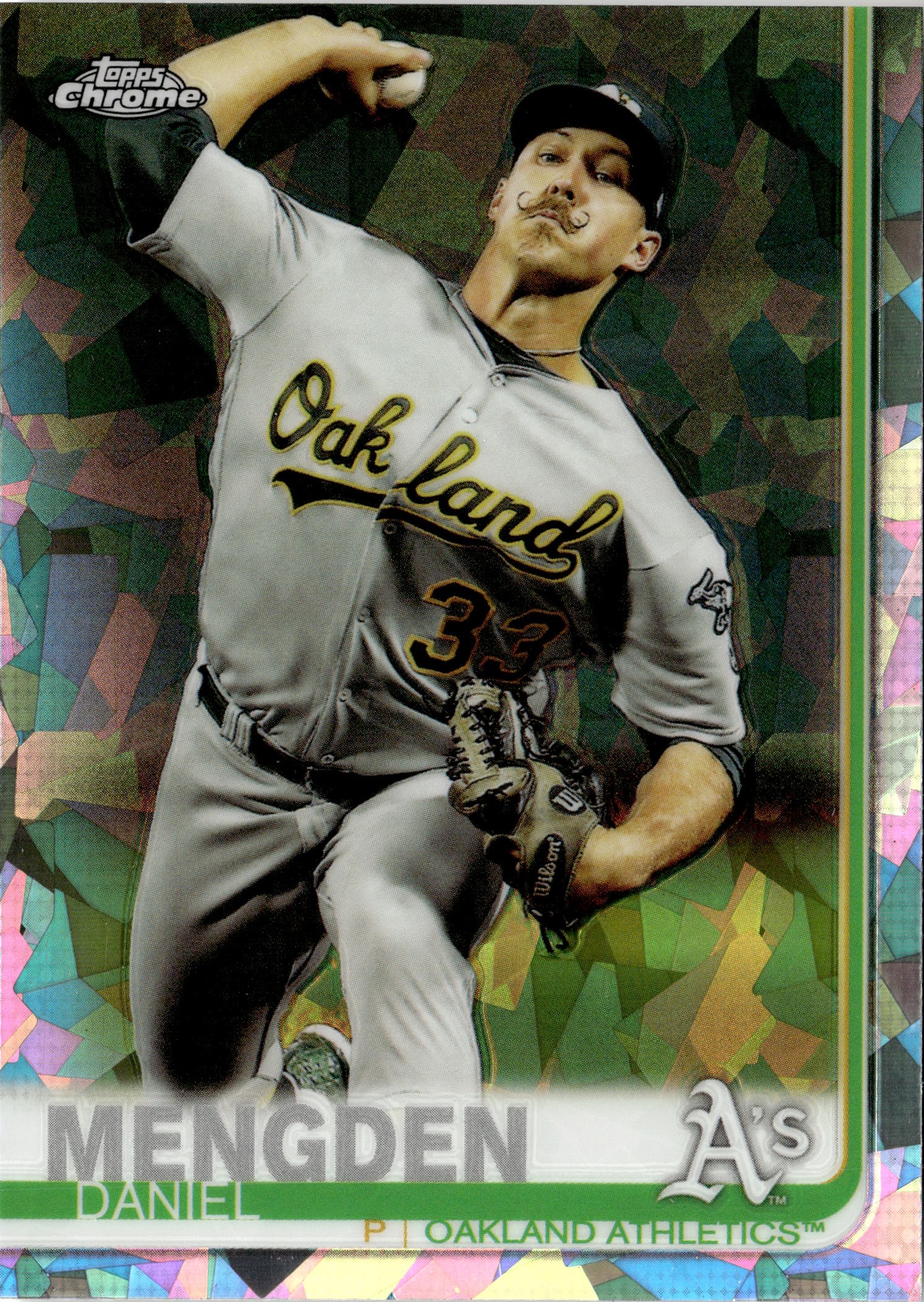 2019 Topps Chrome Daniel Mengden graded slab