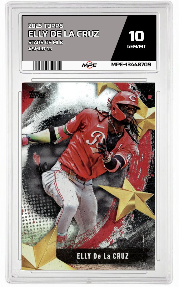2025 TOPPS STARS OF MLB #SMLB-13 ELLY DE LA CRUZ MPE 10 GEM/MT — graded card auctioned from the MPE vault