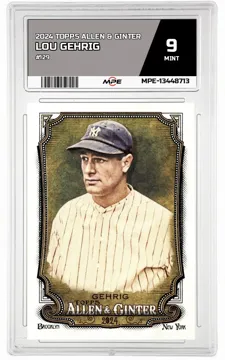 2024 TOPPS ALLEN & GINTER #129 LOU GEHRIG MPE 9 MINT — graded card up for auction