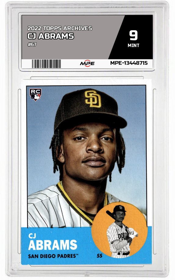 2022 TOPPS ARCHIVES #67 CJ ABRAMS MPE 9 MINT — graded card auctioned from the MPE vault