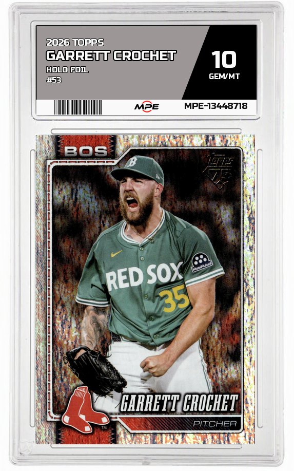 2026 TOPPS HOLO FOIL #53 GARRETT CROCHET MPE 10 GEM/MT — graded card auctioned from the MPE vault