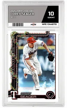 2025 TOPPS HOLIDAY #H125 COREY SEAGER MPE 10 GEM/MT — graded card up for auction