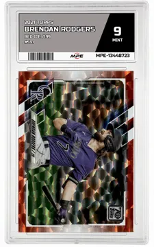 2021 TOPPS RED ICE /199 #591 BRENDAN RODGERS MPE 9 MINT — graded card up for auction