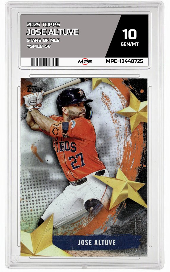 2025 TOPPS STARS OF MLB #SMLB-58 JOSE ALTUVE MPE 10 GEM/MT — graded card auctioned from the MPE vault