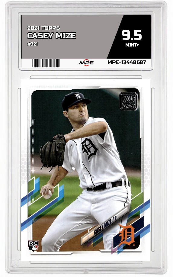2021 TOPPS #321 CASEY MIZE MPE 9.5 MINT+ — graded card auctioned from the MPE vault