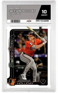 2025 TOPPS FUTURE STARS #220 JACKSON HOLLIDAY MPE 10 GEM/MT — graded card up for auction