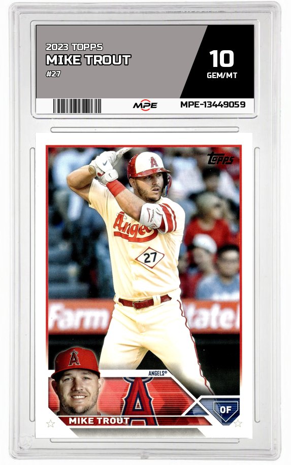 2023 TOPPS #27 MIKE TROUT MPE 10 GEM/MT — graded card auctioned from the MPE vault