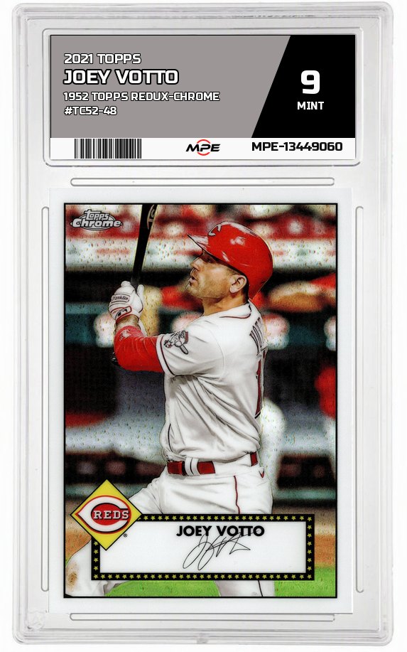 2021 TOPPS 1952 TOPPS REDUX-CHROME #TC52-48 JOEY VOTTO MPE 9 MINT — graded card auctioned from the MPE vault