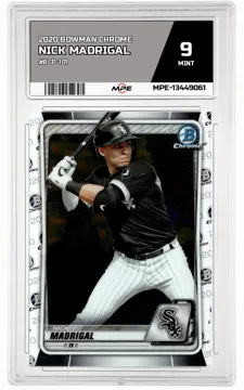 2020 BOWMAN CHROME #BCP-101 NICK MADRIGAL MPE 9 MINT — graded card up for auction