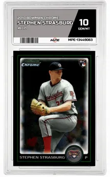 2010 BOWMAN CHROME #BDP1 STEPHEN STRASBURG MPE 10 GEM/MT — graded card up for auction