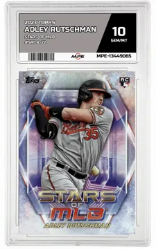 2023 TOPPS STARS OF MLB #SMLB-22 ADLEY RUTSCHMAN MPE 10 GEM/MT — graded card up for auction
