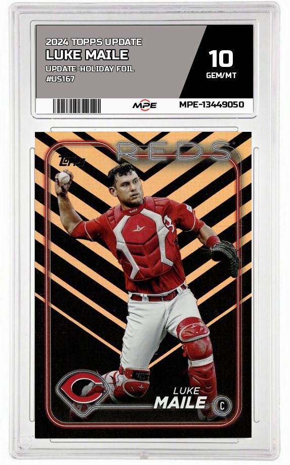 2024 TOPPS UPDATE UPDATE-HOLIDAY FOIL #US167 LUKE MAILE MPE 10 GEM/MT — graded card auctioned from the MPE vault