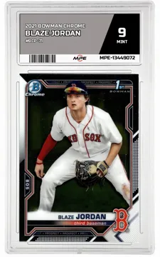 2021 BOWMAN CHROME #BCP-71 BLAZE JORDAN MPE 9 MINT — graded card up for auction