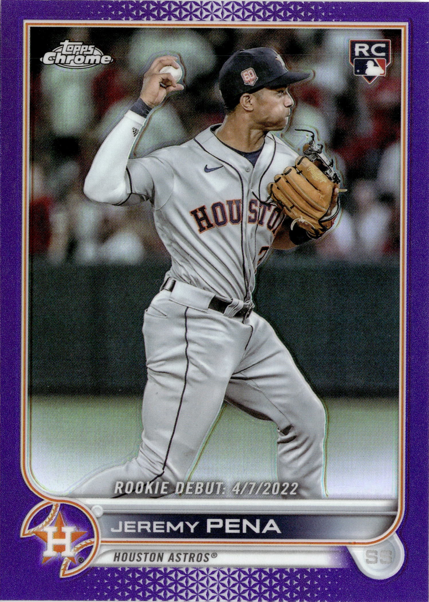2022 Topps Chrome Update Jeremy Pena graded slab