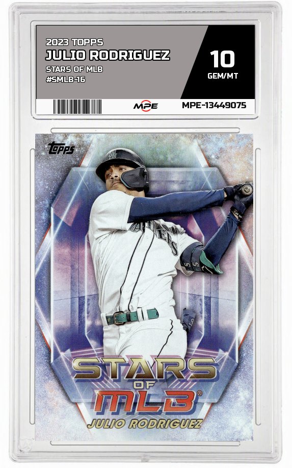 2023 TOPPS STARS OF MLB #SMLB-16 Julio Rodriguez MPE 10 GEM/MT — graded card auctioned from the MPE vault