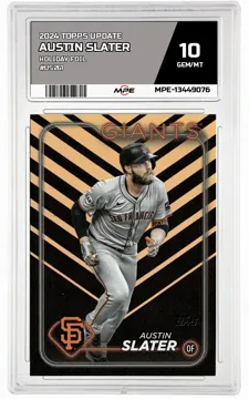 2024 TOPPS UPDATE HOLIDAY FOIL #US261 AUSTIN SLATER MPE 10 GEM/MT — graded card up for auction