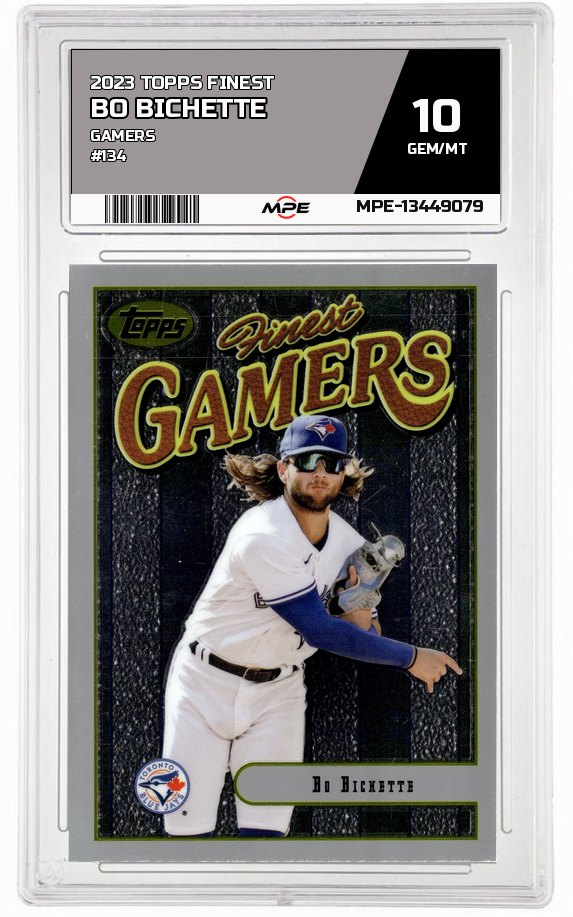 2023 TOPPS FINEST GAMERS #134 BO BICHETTE MPE 10 GEM/MT — graded card auctioned from the MPE vault