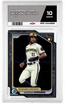 2024 BOWMAN CHROME #BCP-140 JACKSON CHOURIO MPE 10 GEM/MT — graded card up for auction