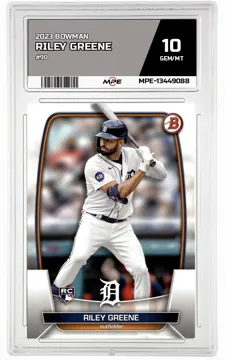 2023 BOWMAN #90 RILEY GREENE MPE 10 GEM/MT — graded card up for auction