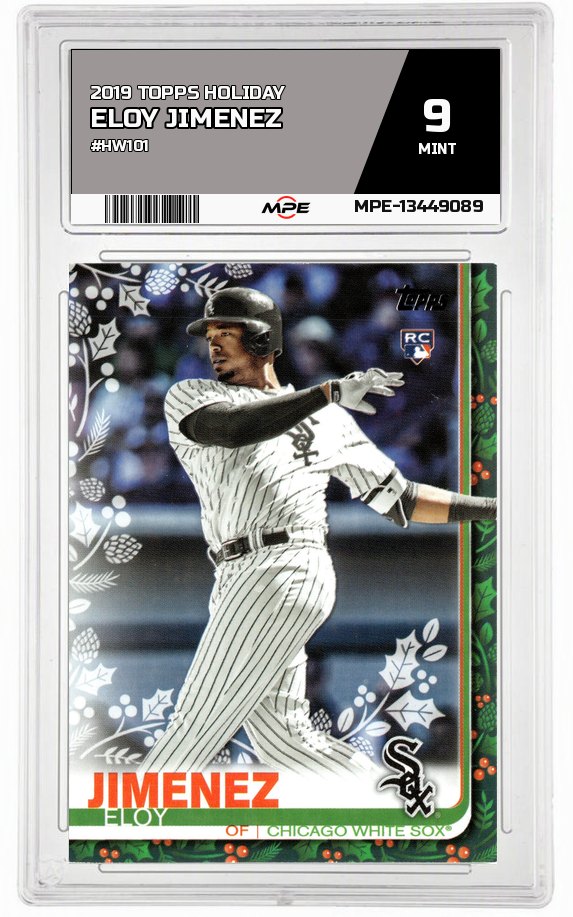 2019 TOPPS HOLIDAY #HW101 ELOY JIMENEZ MPE 9 MINT — graded card auctioned from the MPE vault