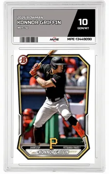 2026 BOWMAN #BP-92 KONNOR GRIFFIN MPE 10 GEM/MT — graded card up for auction