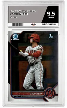 2022 BOWMAN CHROME #BDC-18 ZACH NETO MPE 9.5 MINT+ — graded card up for auction