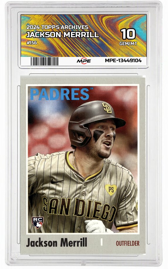 2024 TOPPS ARCHIVES #156 JACKSON MERRILL MPE 10 GEM/MT — graded card auctioned from the MPE vault