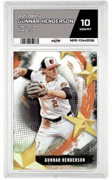 2025 TOPPS STARS OF MLB #SMLB-12 GUNNAR HENDERSON MPE 10 GEM/MT — graded card up for auction