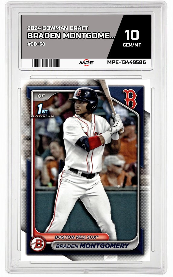 2024 BOWMAN DRAFT #BD-58 BRADEN MONTGOMERY MPE 10 GEM/MT — graded card auctioned from the MPE vault