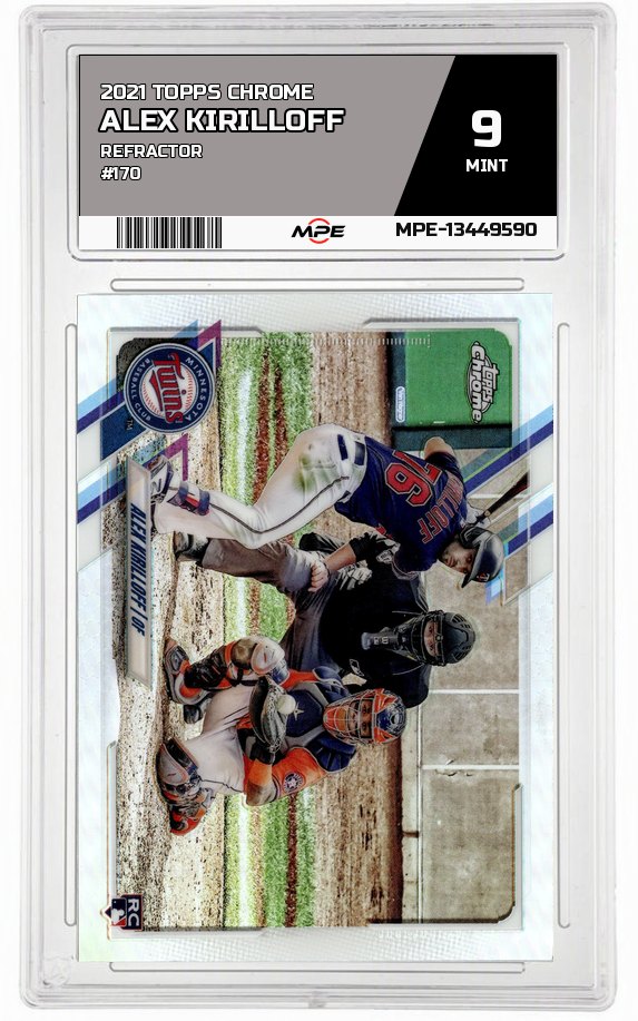 2021 TOPPS CHROME REFRACTOR #170 ALEX KIRILLOFF MPE 9 MINT — graded card auctioned from the MPE vault