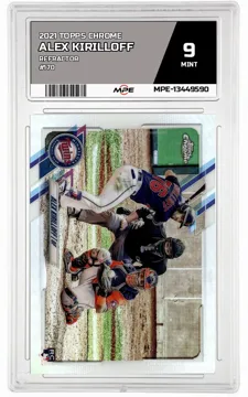2021 TOPPS CHROME REFRACTOR #170 ALEX KIRILLOFF MPE 9 MINT — graded card up for auction
