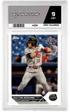 2023 TOPPS PRO DEBUT #PD-188 DALTON RUSHING MPE 9 MINT — graded card up for auction