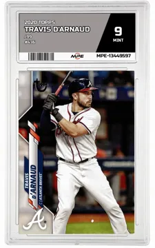 2020 TOPPS /99 #436 TRAVIS D'ARNAUD MPE 9 MINT — graded card up for auction