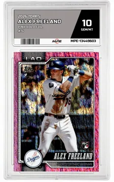 2026 TOPPS PINK HOLO FOIL #74 ALEX FREELAND MPE 10 GEM/MT — graded card up for auction