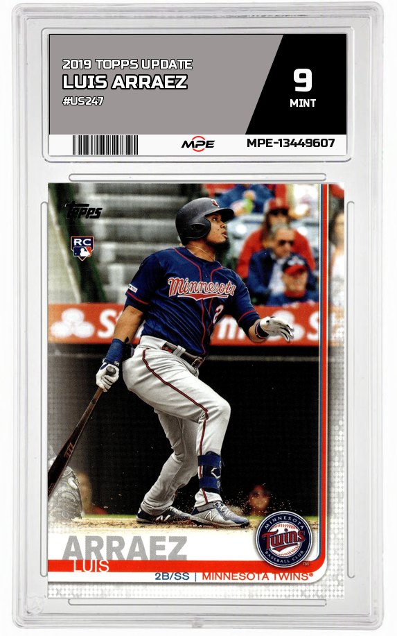 2019 TOPPS UPDATE #US247 LUIS ARRAEZ MPE 9 MINT — graded card auctioned from the MPE vault