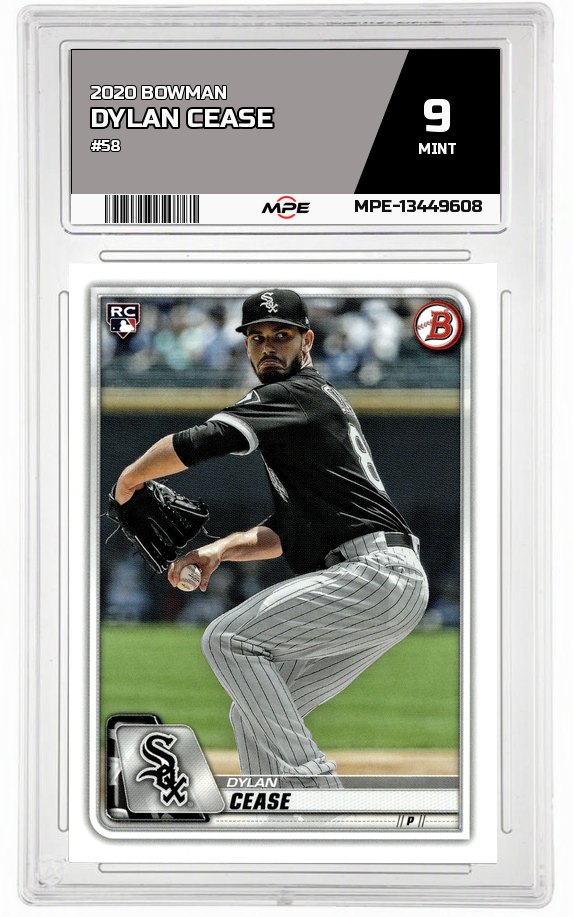 2020 BOWMAN #58 DYLAN CEASE MPE 9 MINT — graded card auctioned from the MPE vault
