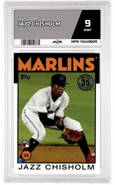2021 TOPPS #86B-9 JAZZ CHISHOLM MPE 9 MINT — graded card up for auction