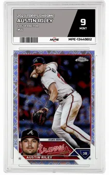 2023 TOPPS CHROME LOGOFRACTOR #66 AUSTIN RILEY MPE 9 MINT — graded card up for auction