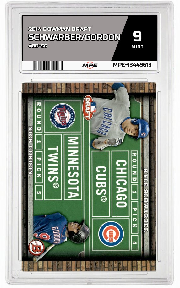 2014 BOWMAN DRAFT #DD-SG SCHWARBER/GORDON MPE 9 MINT — graded card auctioned from the MPE vault