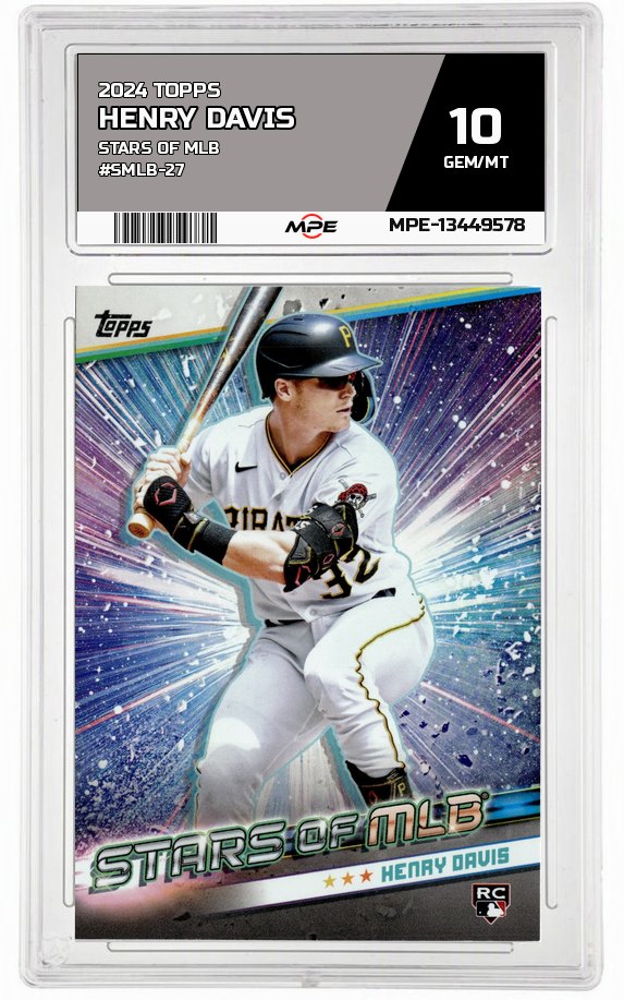 2024 TOPPS STARS OF MLB #SMLB-27 HENRY DAVIS MPE 10 GEM/MT — graded card auctioned from the MPE vault