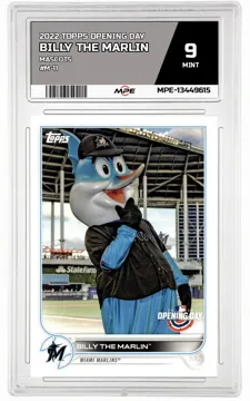 2022 TOPPS OPENING DAY MASCOTS #M-11 BILLY THE MARLIN MPE 9 MINT — graded card up for auction