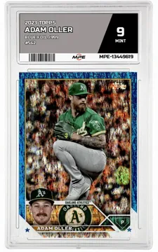 2023 TOPPS BLUE FOIL /999 #542 ADAM OLLER MPE 9 MINT — graded card up for auction