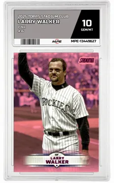 2025 TOPPS STADIUM CLUB PINK #36 LARRY WALKER MPE 10 GEM/MT — graded card up for auction