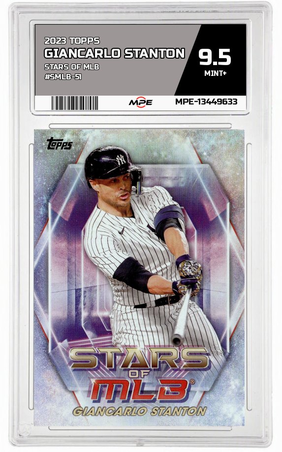2023 TOPPS STARS OF MLB #SMLB-51 GIANCARLO STANTON MPE 9.5 MINT+ — graded card auctioned from the MPE vault